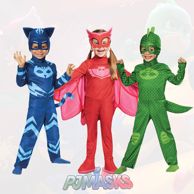 Kids Face Mask - 코스프레 블루 파자마 어린이 애니메이션 히어로